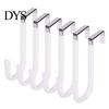 Towel Hook Back Door Punch-free Strong Bearing Capacity Mini S-Shaped PVC Carbon Steel for Kitchen Behind Cabinet Hanger