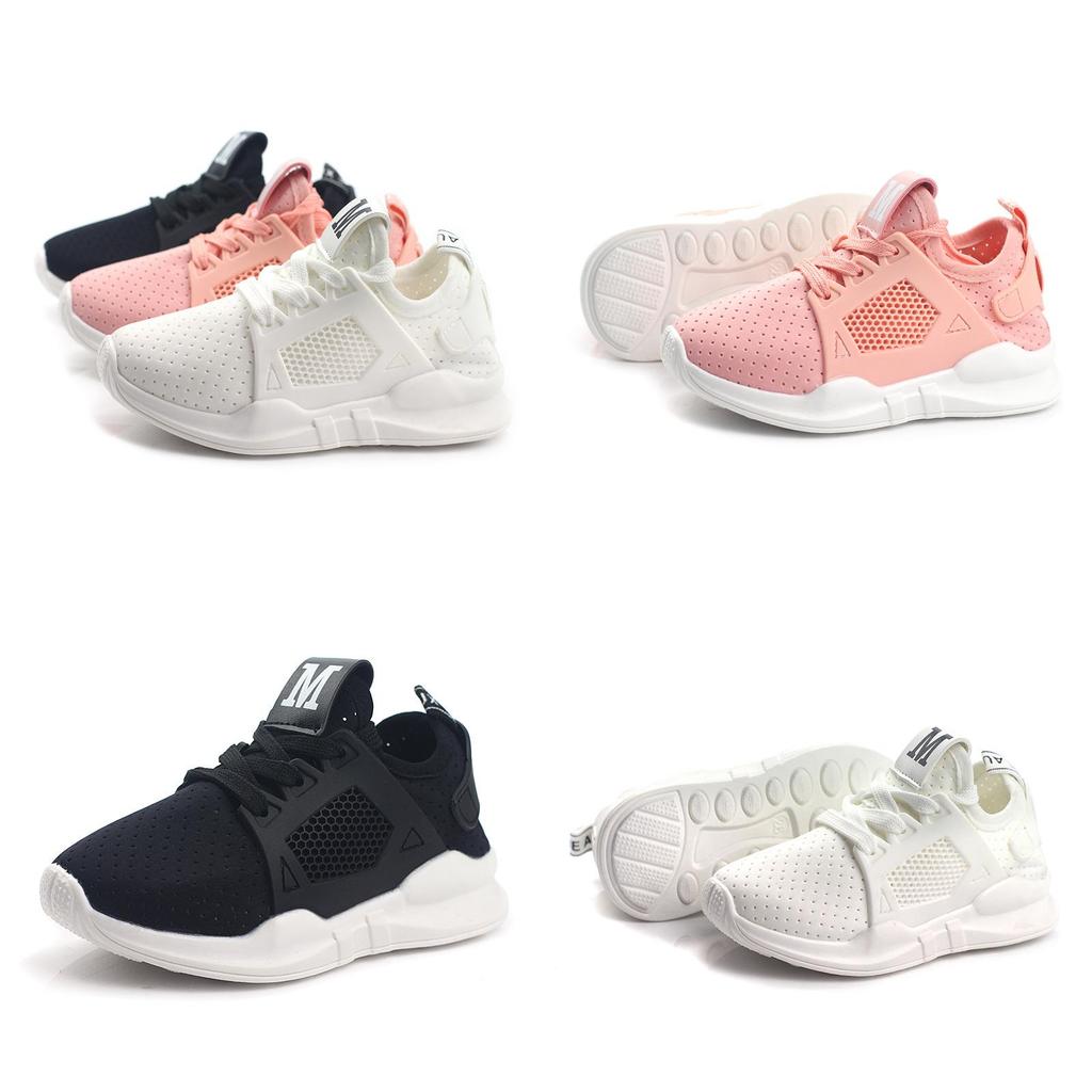 New Kids Boy Girl Fashion Shoes With Breathable Mesh Material And Non-slip Rubber Sole