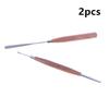 2 Pcs Professional Double-Ended Silicone Head Carving Dotting Pen Sandalwood Handle Swirl Nail Painting Pen Diy Carving Pen Tool