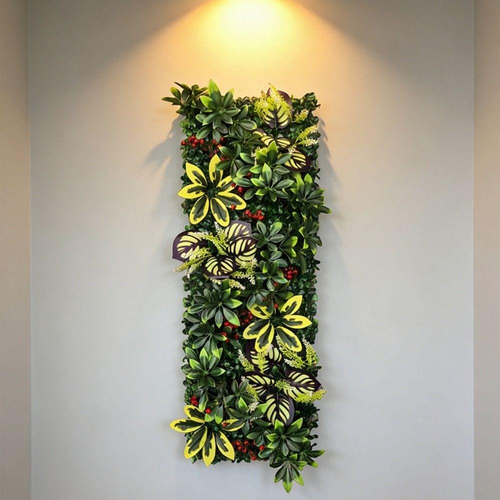 DIY Kunstpflanzen-Wandpaneel UV-Schutz Kunstfarn-Gras Wohnzimmer