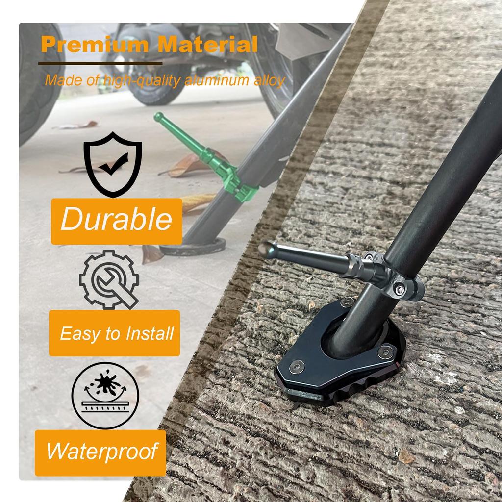 SHINKXMT Motorcycle Sidekick Assist Bracket Kickstand Diameter 19mm-23mm Universal Side Stand Extension Auxiliary Tool