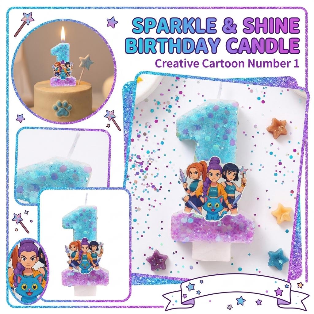 Fashion Cartoon Creative Birthday Candles Party Digital Candles