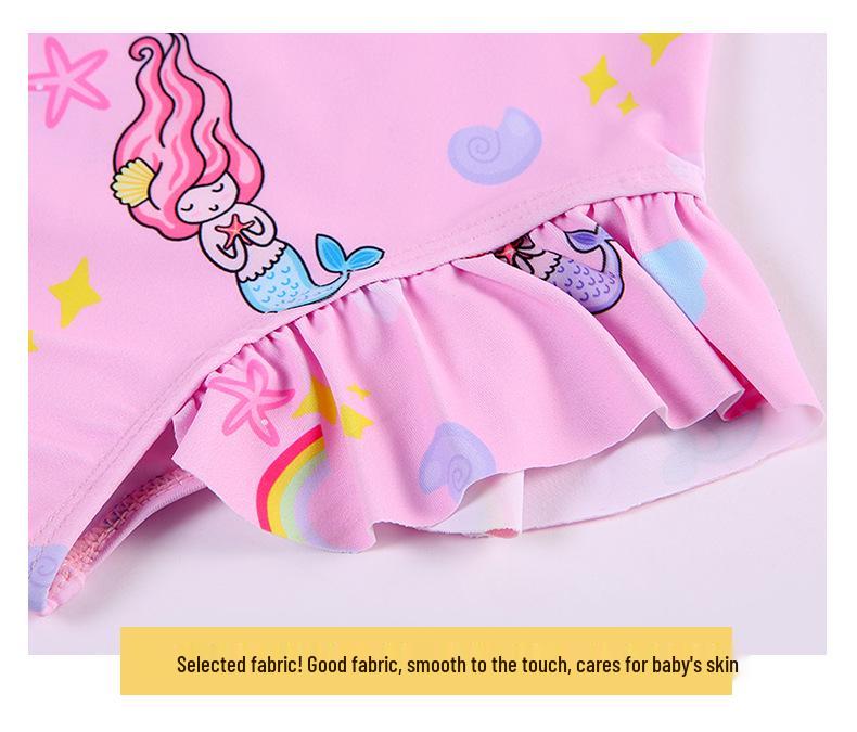2026 Sun-Protection One-Piece Swimsuit for Girls - Cute Summer Beachwear for Toddlers
