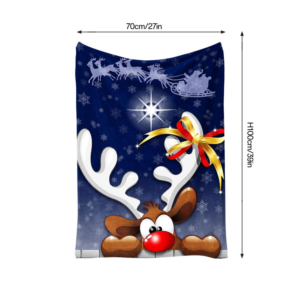 Tuniu Christmas Reindeer Fleece Blanket Soft Warm Cozy Gift for Kids Teens Adults Decoration