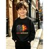 1pc Hot Speed: Flames of Racing Boys' Crewneck Sweatshirt, Perfect for Daily Wear, School, Outdoor Play, Travel, Party, Holiday,