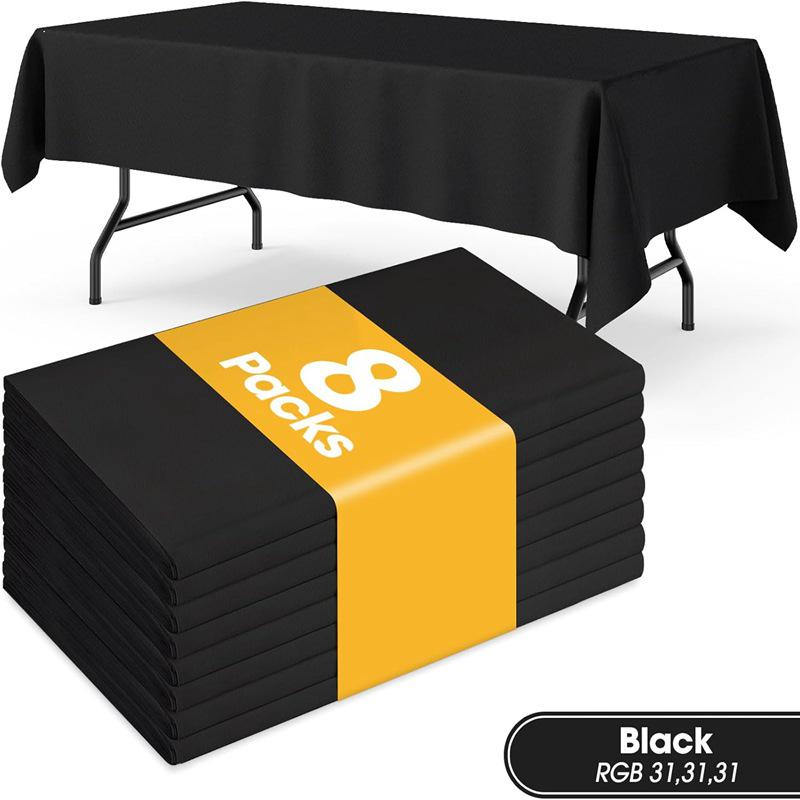 Thick Waterproof Disposable Plastic Tablecloth - Oil & Leak-Proof for Parties and Outdoor Dining