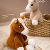Simulation Sitting Foal Plush Doll with Mane Cartoon Horse Stuffed Toy  Room Decoration