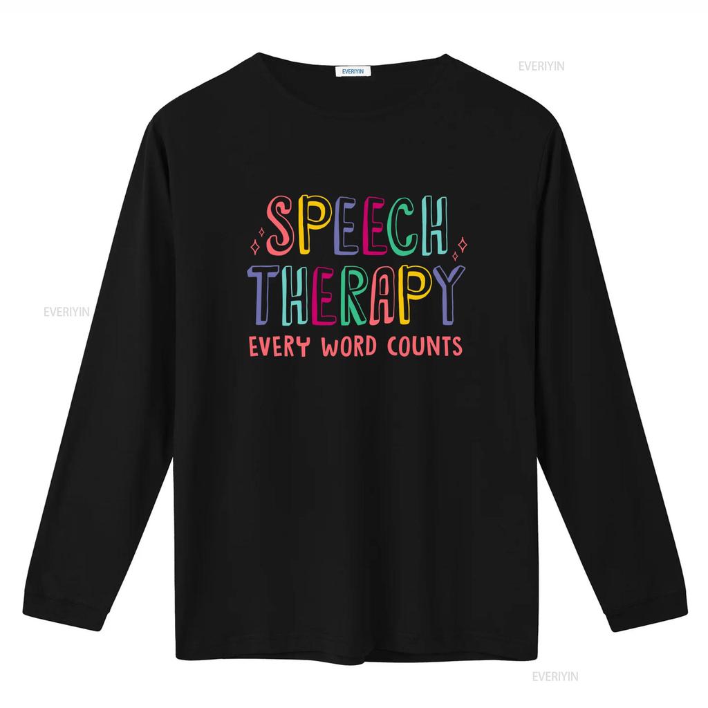 Speech Therapy Every Word Counts SLP T Shirt for Language Pathologists Perfect Therapists vintage Washed designer clothes homme