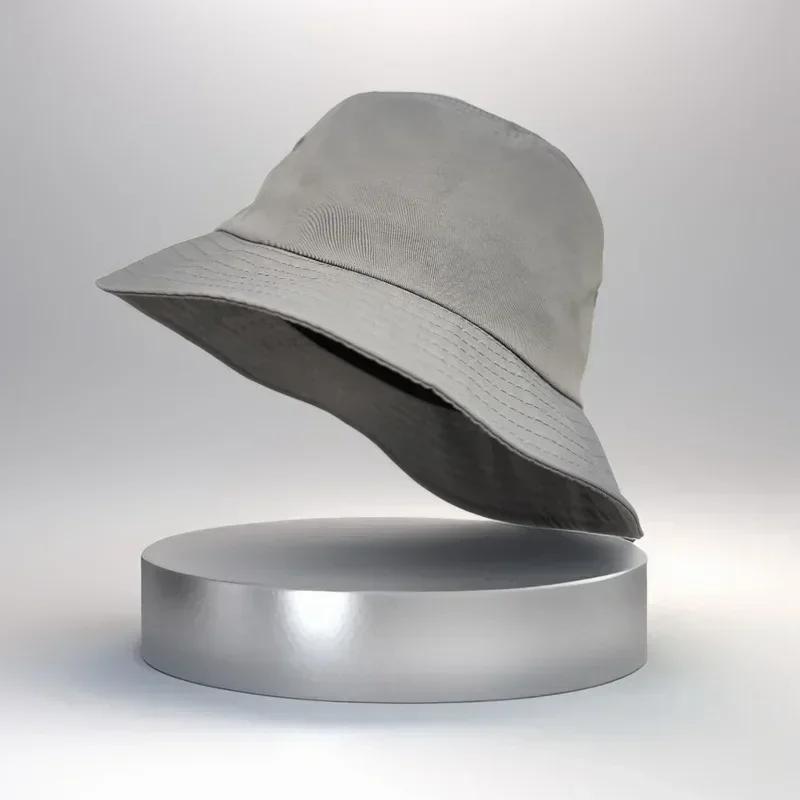 Enlarged Deepened size L Xl XXL 66cm bucket hat big head fisherman hat men s and women s plus size lightweight hip hop sun hat XL 60-63cm серый
