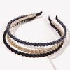 Fashion Crystal Bezel Headwear Women Beaded Headband Girls Vintage Hair Bands Hairband Hoop for Wedding Party Hair Accessories