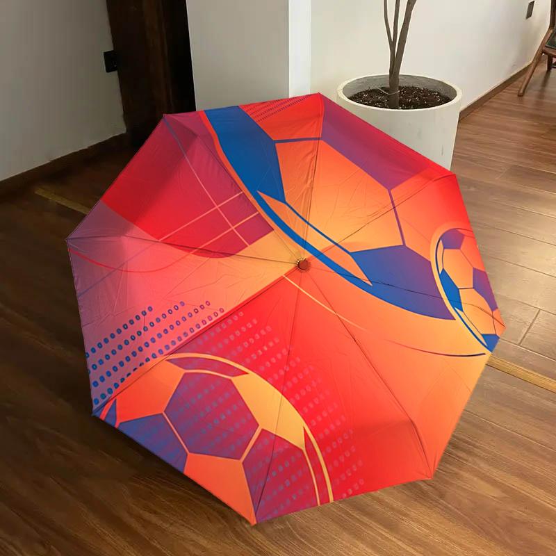 

Soccer Ball-Shaped Automatic Opening/Closing Umbrella with Foldable Design, Ideal for Fans, Travelers, Daily Use, and Gifts - Solution112115