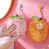 Chenille-Handtuch, niedliche Persimmon-Frucht, super saugfähig, weich, zottelig, Schlaufe zum Aufhängen, schnell trocknend, Badezimmer, Küche, Handtuch, Neujahrsgeschenk