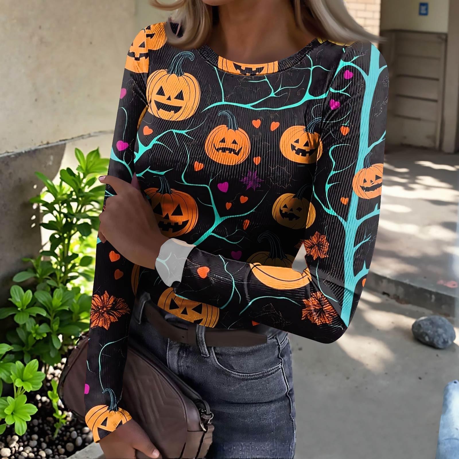 

Женская футболка с облегающим низом, модная повседневная с градиентным принтом, пуловер с круглым вырезом и длинными рукавами L