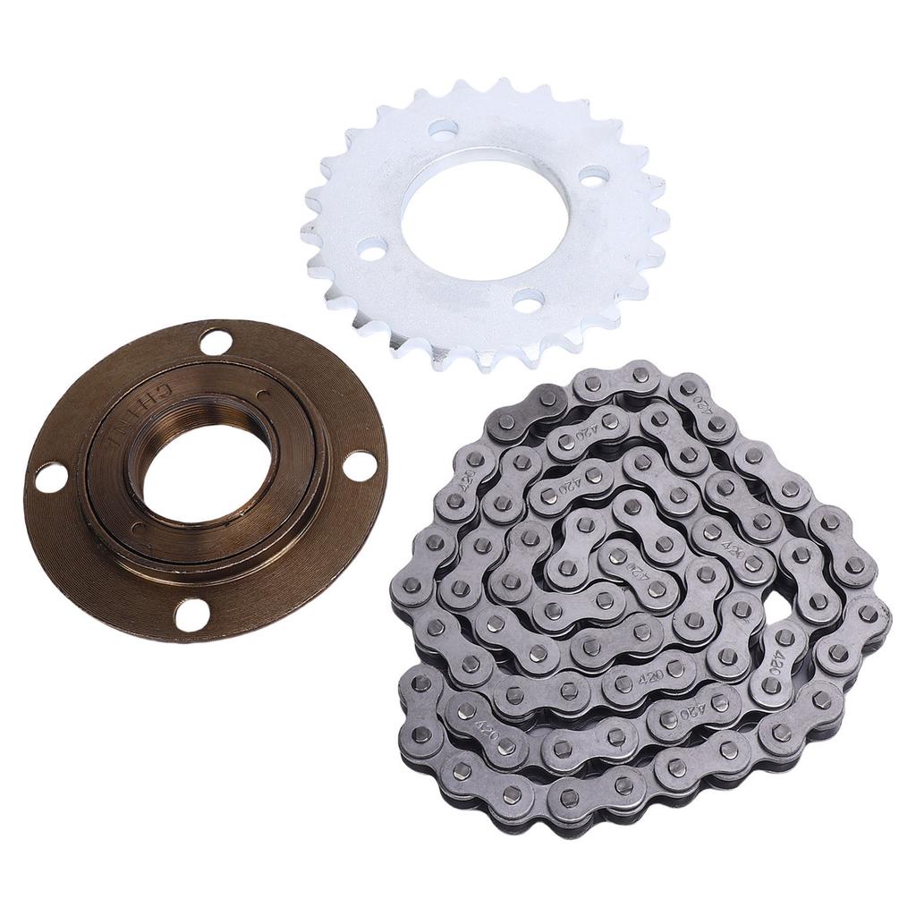 Pinion 25T Roată liberă fără dinți 76 Verigi Set Lanț 420 pentru Mini Bike Go Kart ATV Vehicul Off Road