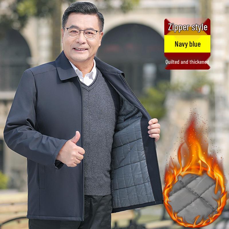 Middle-Aged and Elderly Men's Spring and Autumn Jacket – Ideal for 70-80-Year-Old Grandpa.