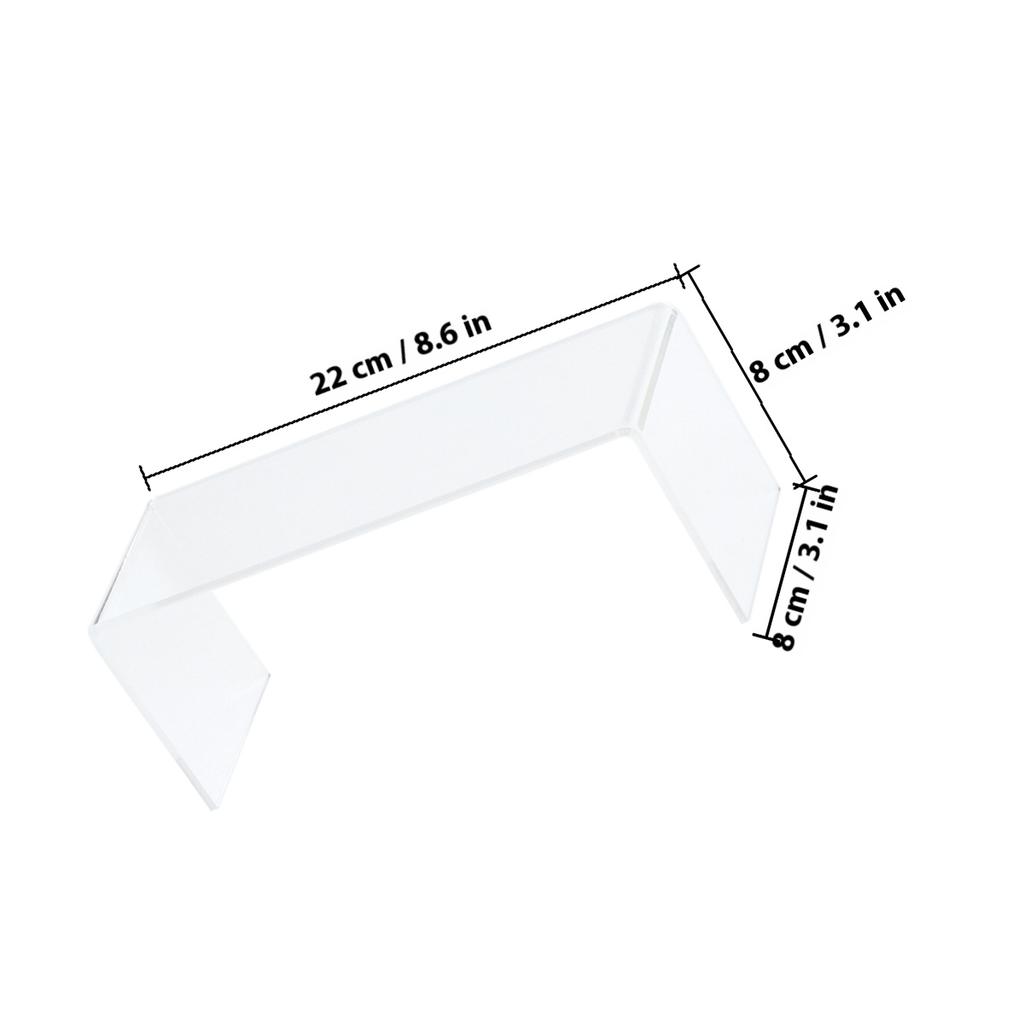 3 st Akryl Skoställ Displayhöjare Klar U-formad Förvaringshylla För Smycken Kosmetika Samling Utställningsmontrar Små