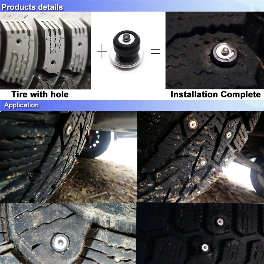 100 Pcs Wheel Tire Stud Spike Wheel 12x8mm Aluminum For Car Motorcycle