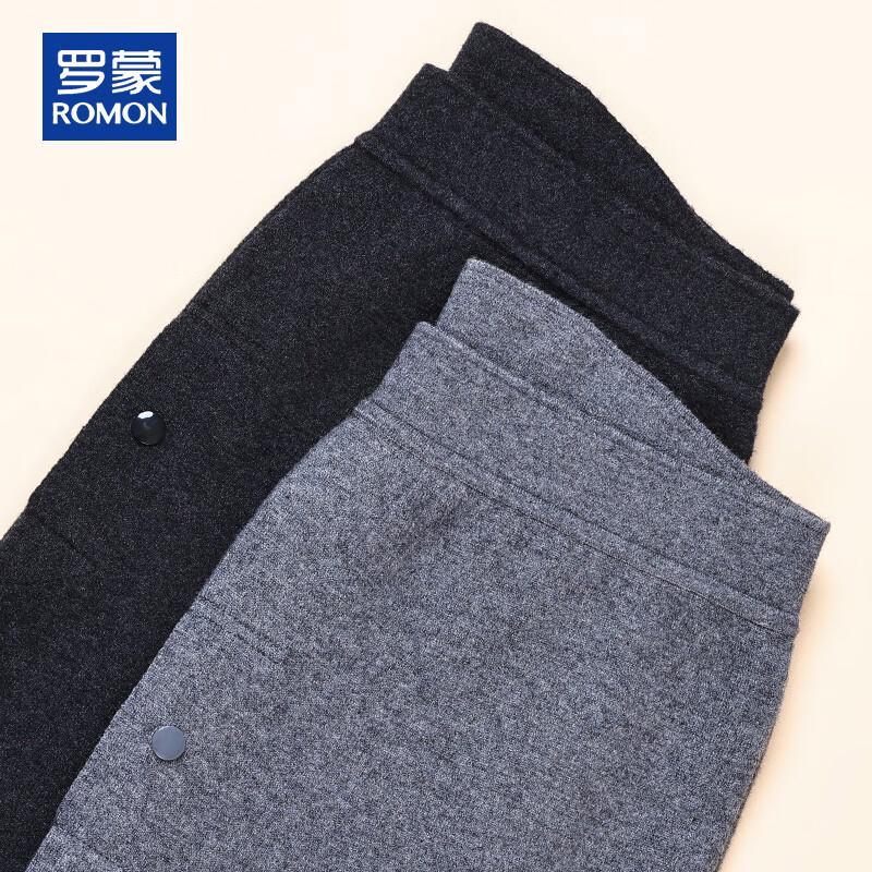 ROMON Men's Wool Blend Thermal Knit Joggers