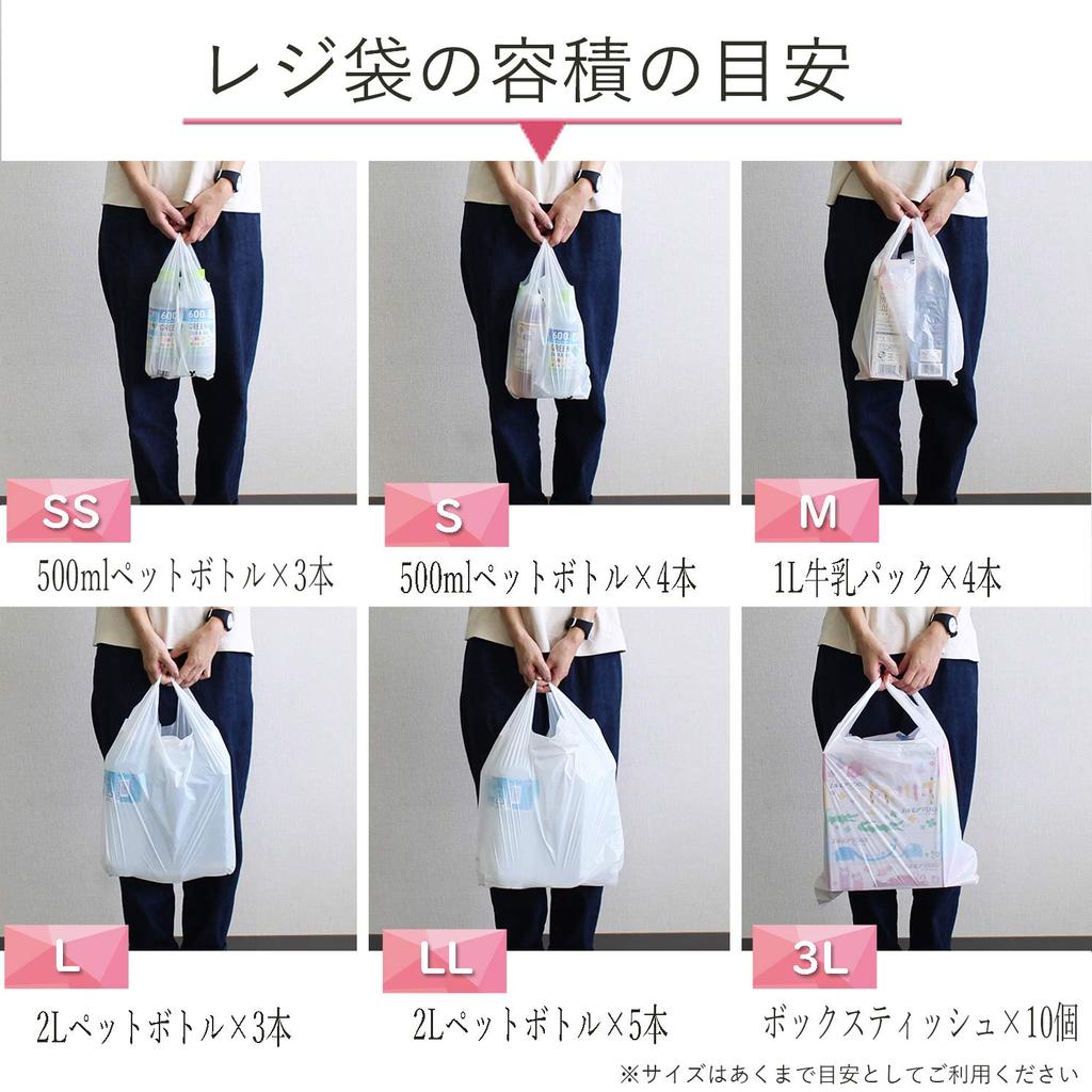 Household Japan Plastic Bags with Biomass Plastic Bags Eligible for Free West Japan East Japan 100 Pieces X 3 Pieces Set Handles, Blend, Distribution,