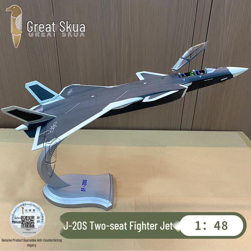 1:48 J-20S Black Warrior Stealth Fighter Model