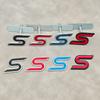 AJG1 3D Metal Letter S Logo Car Front Grille Emblem Badge Rear Trunk Stickers Decal For Focus Fiesta Escape Ecosport Kuga Mondeo