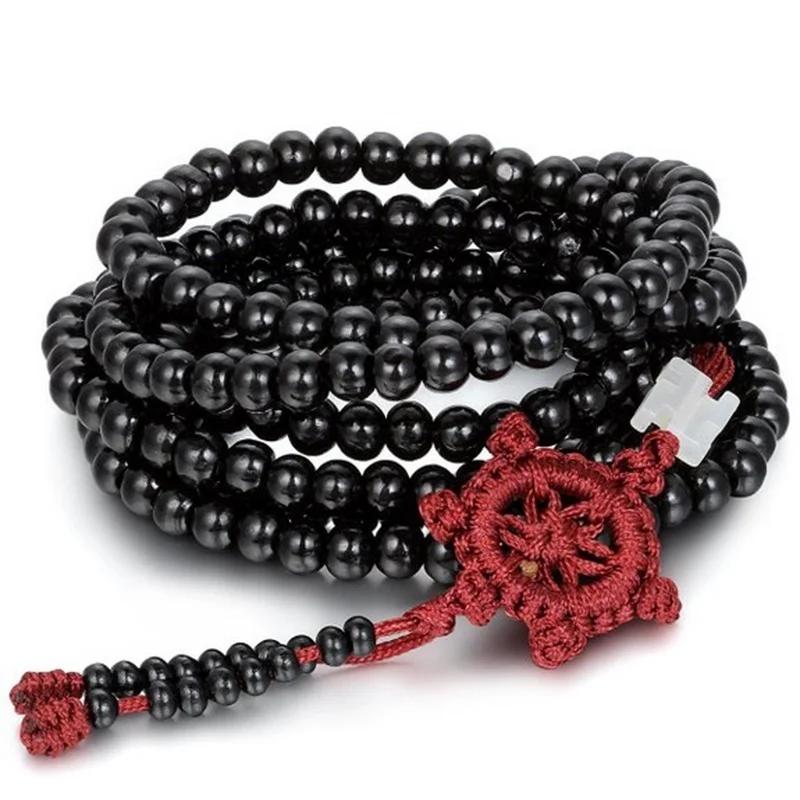 New Buddhist Sandalwood Necklace Prayer Beads Mala Bracelet Buddha Tibet Accessories For Women Jewelry Box Accessories