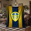Leeds United Theme Fleece Blanket Cozy Soft Plush Blanket For Bedroom Couch Travel