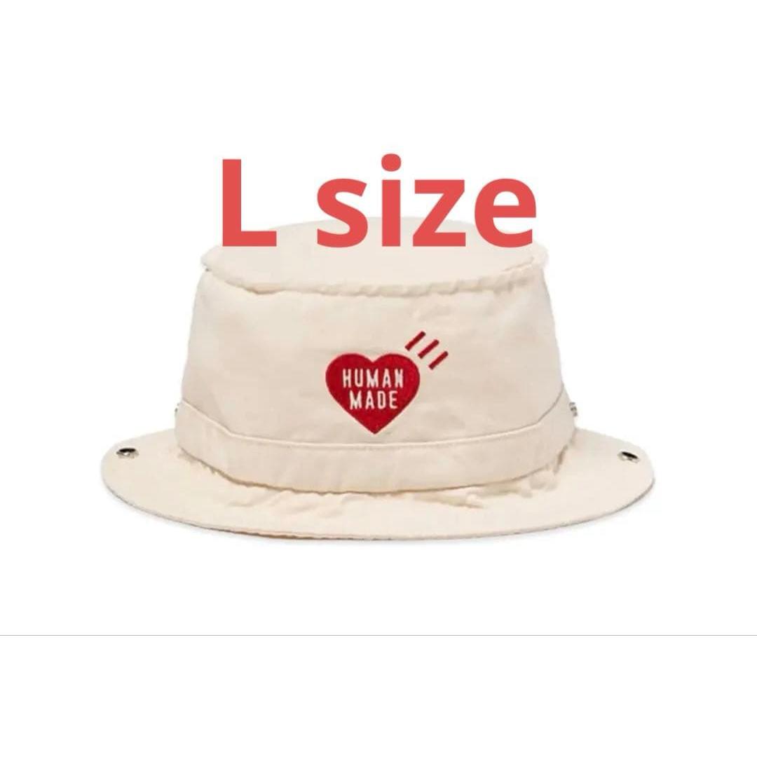 Used HUMAN MADE BUCKET HAT L size WHITE Sold out