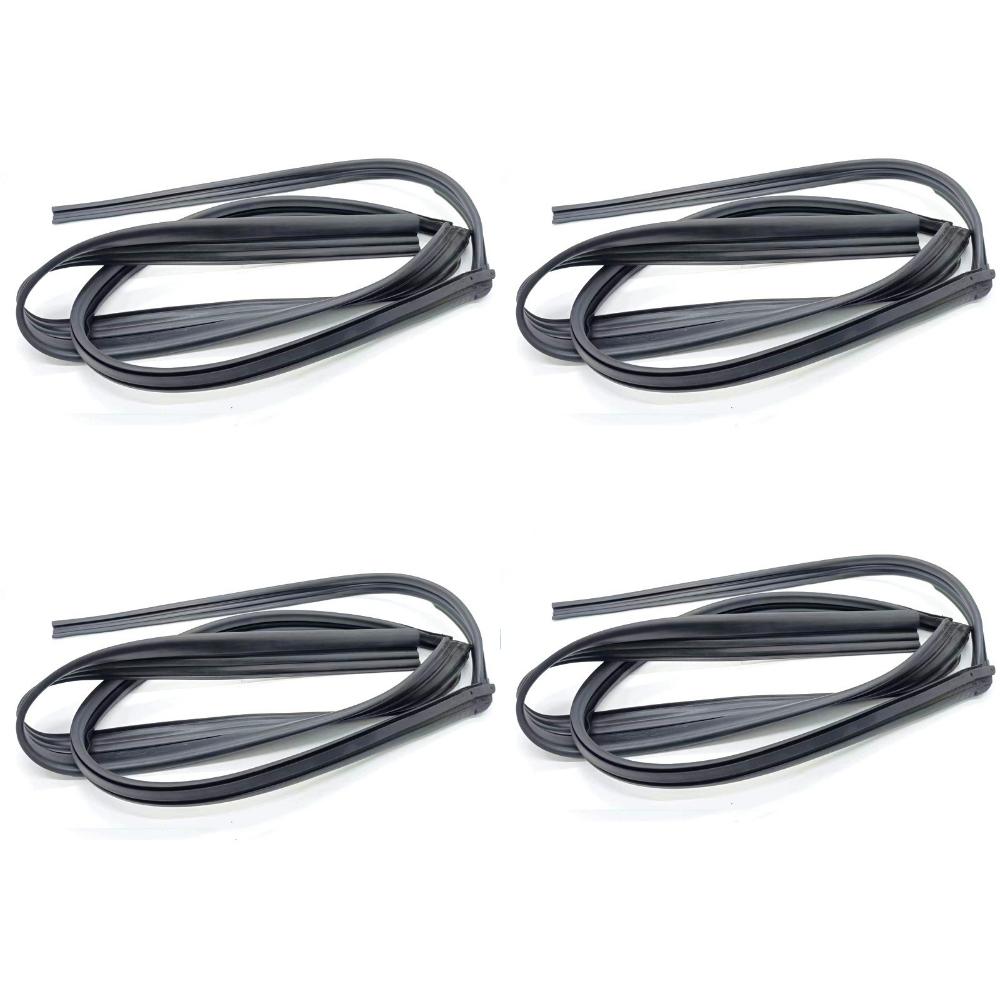 For 1994-1997 Honda Accord Sedan 4 Dører Glassløpekanal Vær Vindusforseglinger