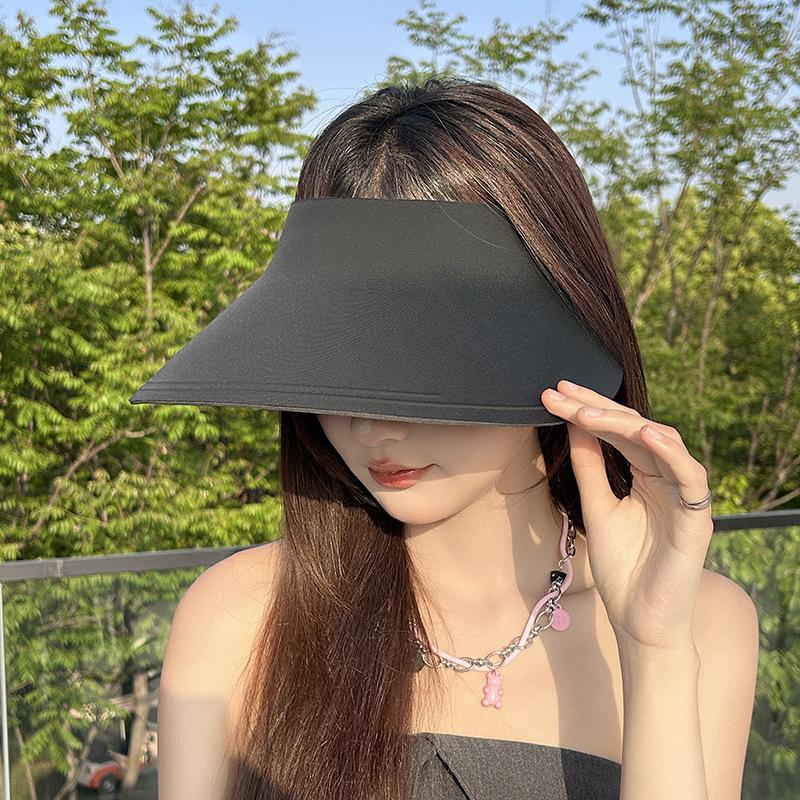 Summer Sky Top Sun Hat Women's Markless Integrated Sun Protection Hat New UV Anti Illuminated Silk Sun Hat