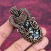 Ocean Jasper Gemstone Pendant Decent Jewelry Handmade Copper Wire Wrapped Pendant