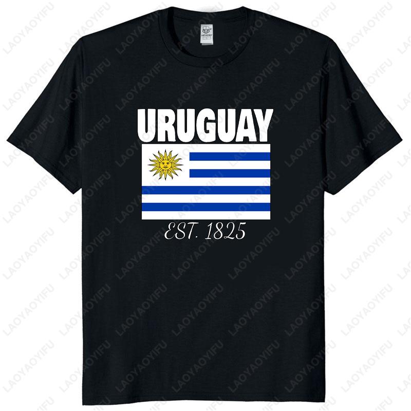 Uruguay EST 1825 Independence Pride Uruguayan Flag Graphic T Shirts Summer Woman Man High Quality Cotton Tshirt Shortsleev