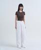 Yuseuteule Piping Slim Fit Short Sleeve T-Shirt (Brown)
