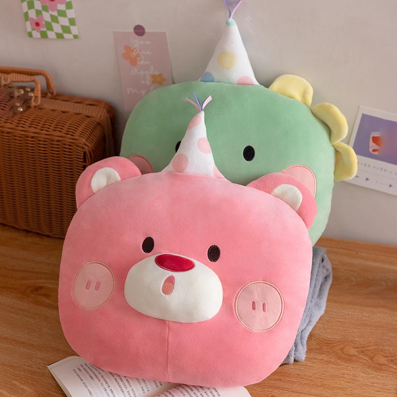 New Cute Animal Plush Toys Office Sofa Waist and Nap Pillow Car Air Conditioner Two-in-one