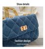 2024 Women's Versatile Denim Canvas Crossbody Bag with Diamond Chain