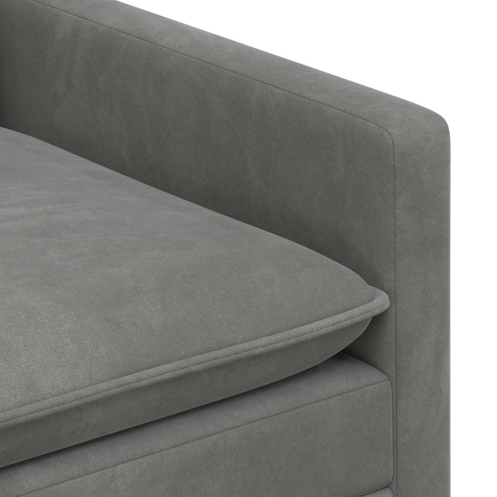 Sofa Set 2 pcs Dark Grey Velvet