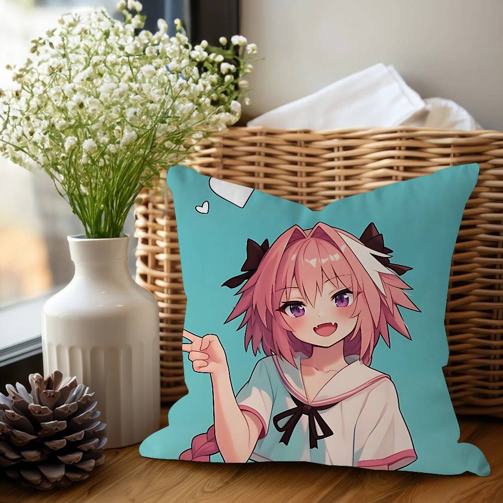 Anime Fate Apocrypha Astolfo Pillow Gifts Home Office Furnishings Bedroom Sofa Car Cushion Cover Case 45x45cm