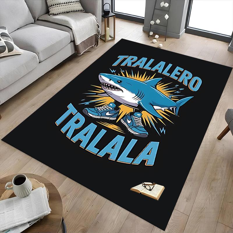 1pc shark tralalero Carpet, Office Rug Outdoor Mat Home Decor Area Carpet Festival
