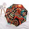 1pc Horse Christmas Automatic Folding Umbrella, Lightweight Retractable Compact Travel Umbrella, 8-Rib Sturdy Frame145