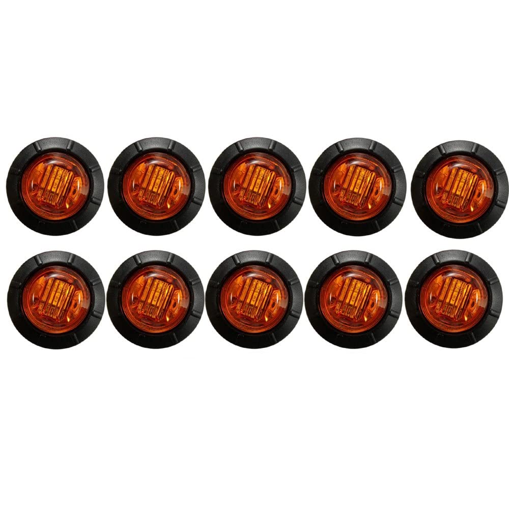 

PolarLander10PCS/Set 12V 40Am Left Right Side Marker LED Light Lamp жёлтый