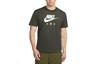 Nike T Shirts Men's Green Crew Neck Moderate Straight Fit DQ1017-355