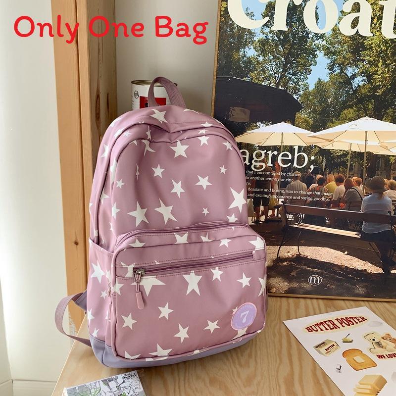 Summer Harajuku Style Backpack For College Students With Nylon And Geometric Prints For Daily Use