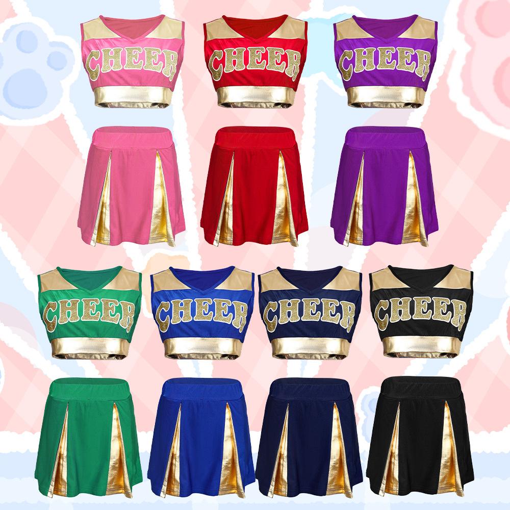 Dance Performance Cheerleading Uniform Short Skirt Suit Halloween Party Gift