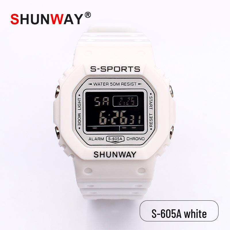 Korean Style Square Sports Watch for Students - Jelly Color, 50M Waterproof, Fashionable Design