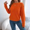 Women's T-Shirt Vintage Floral Print Round Neck Loose Long Sleeve Mid-Length Thumb Leak Top