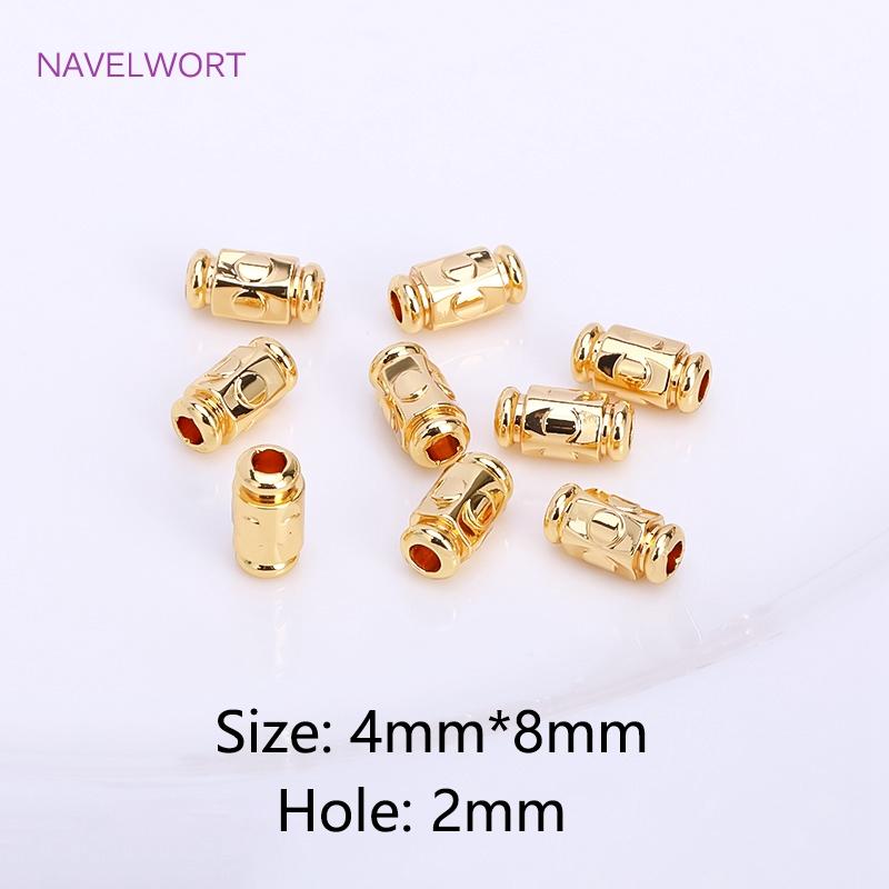 

18K Gold Plated Spacer Beads,Separators For Beads,Brass Tube Beads For Bracelet Necklace Making Findings,DIY Accessories 10 pieces