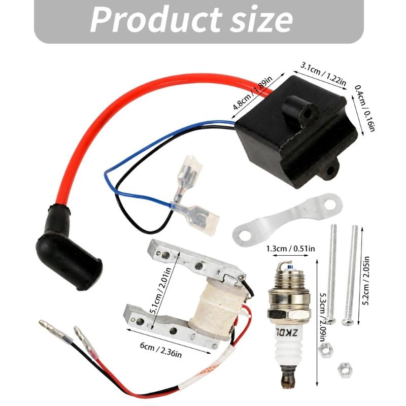49Cc 60Cc 80Cc Motorcycle Ignition Coil Assembly with Wire Terminal Connections for Comparing the Existing Part Before Ignition Repair or Replacement