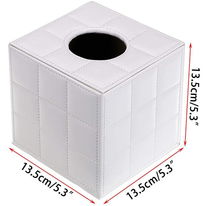 PU leather box handle, square towel holder with magnet | towel box