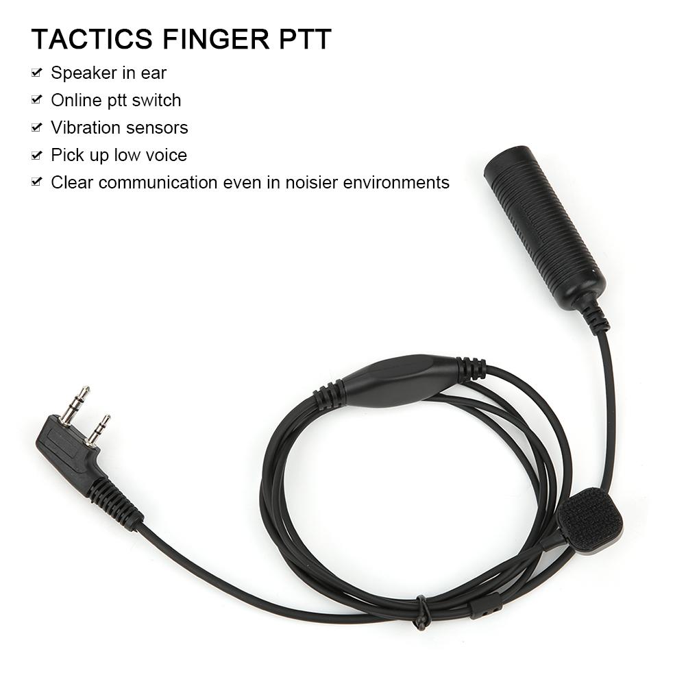 Tactics Finger PTT Two Way Radio Earphone Accessories Fit for Baofeng UV 5R UV 82 888s KENWOOD TYT