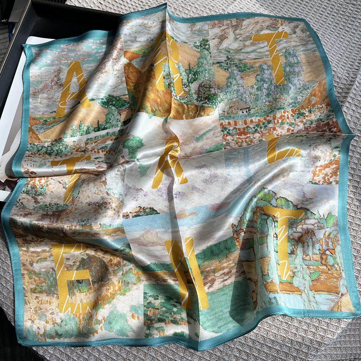 Silk silk scarf women s spring new 53cm square scarf gift 100% mulberry silk silk scarf neck scarf 53*53cm